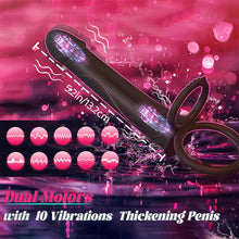 Load image into Gallery viewer, Anal Couples Strap On Anal Dildo With Vibrating Cock Ring