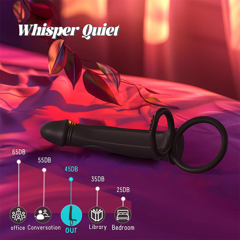 Anal Couples Strap On Anal Dildo With Vibrating Cock Ring