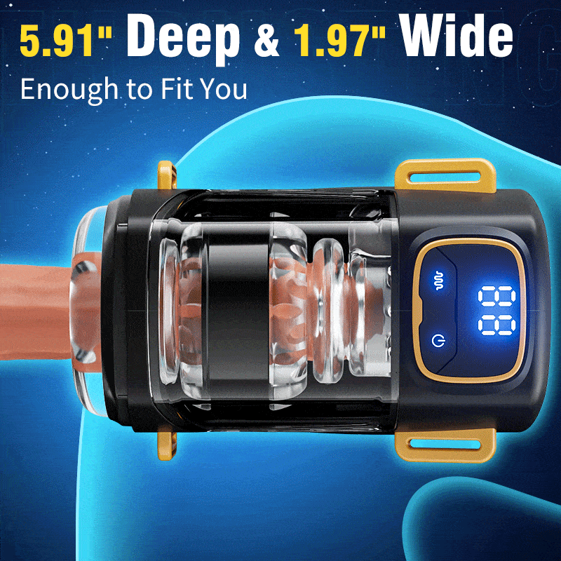DeepRide X - Wearable Male Stroker Thrusting 300 Thrusts/Min Masturbation Cup