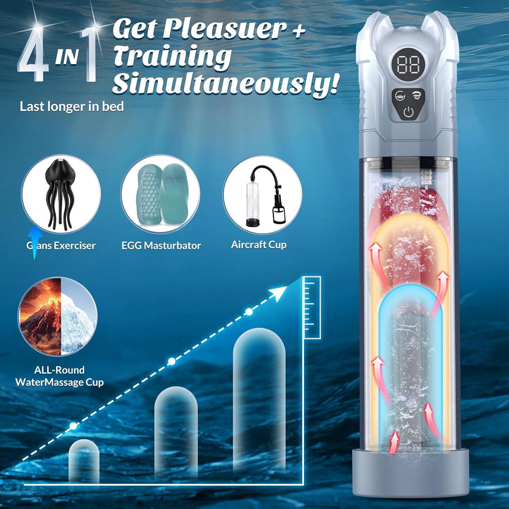 Penis Pump Sex Toys for Man - Masturbator Male Sex Toys Extender, Male Masturbator Penis Pump, Pussy Vacuum Enlarger with Erectile Dysfunction, Masturbators Realistic with 5 Sucking & 7 Vibration