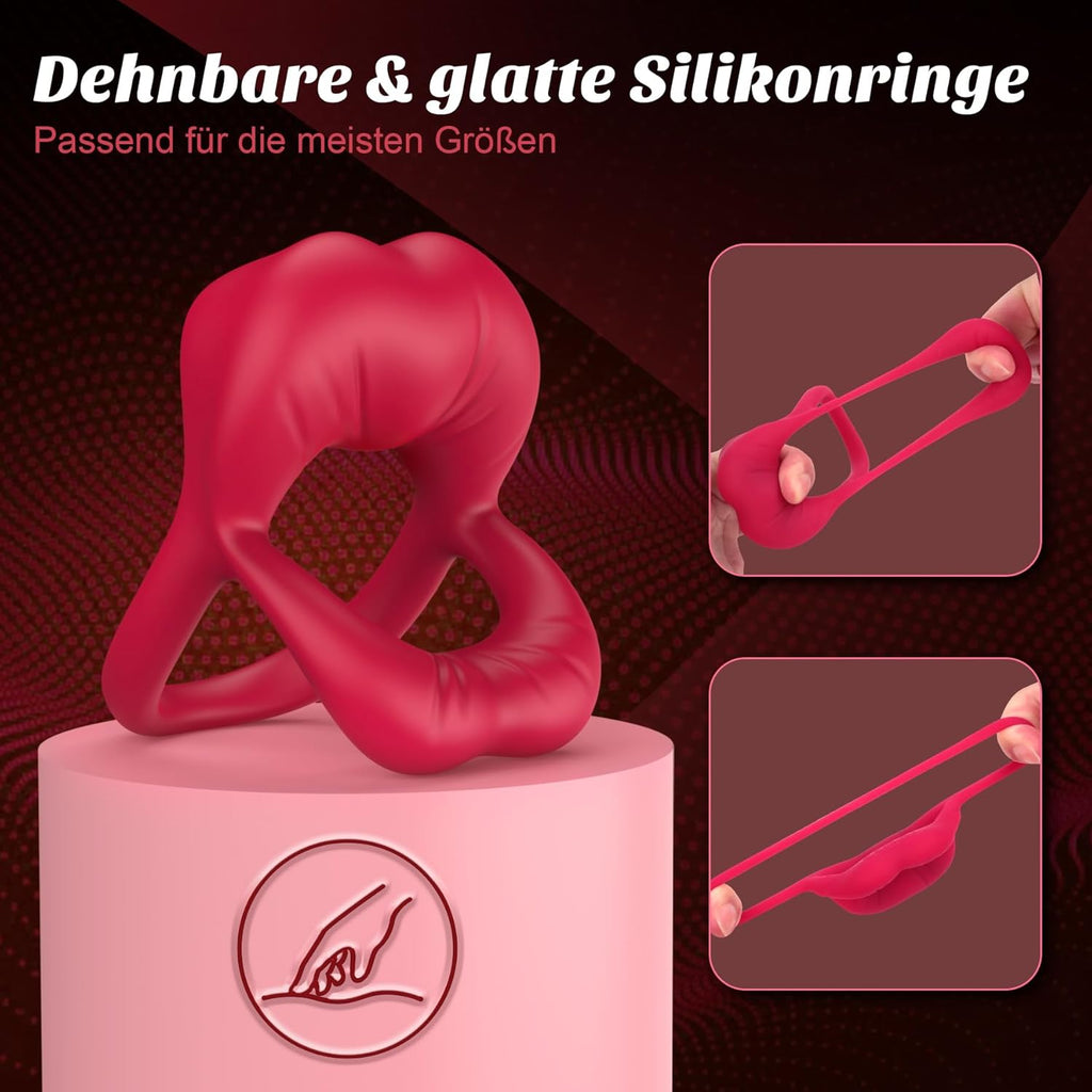 Vibrating Cock Ring Couples Sex Toys, Penis Ring Male Vibratar Toys with Clitoris Stimulate, Cockring with 10 Vibrations Sex Toýs for Man Couples
