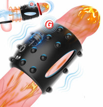 Load image into Gallery viewer, Vibrating Cock Ring Penis Sex Toy - Penis Enlarger Ring for Couple Anal Vaginal Extra Stimulation, Vibrating Penis Sleeve with 10 Vibration Modes, Sex Toys for Couple &amp; Man Sex Toy