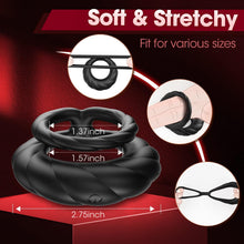 Load image into Gallery viewer, Vibrating Cock Ring Sex Toys for Men - Penis Ring Vibrator with 10 Vibrations, Adult Male Sex Toy for Longer Harder Stronger, Double Penis Vibrators, Couples Mens Male Adult Sex Toys &amp; Games