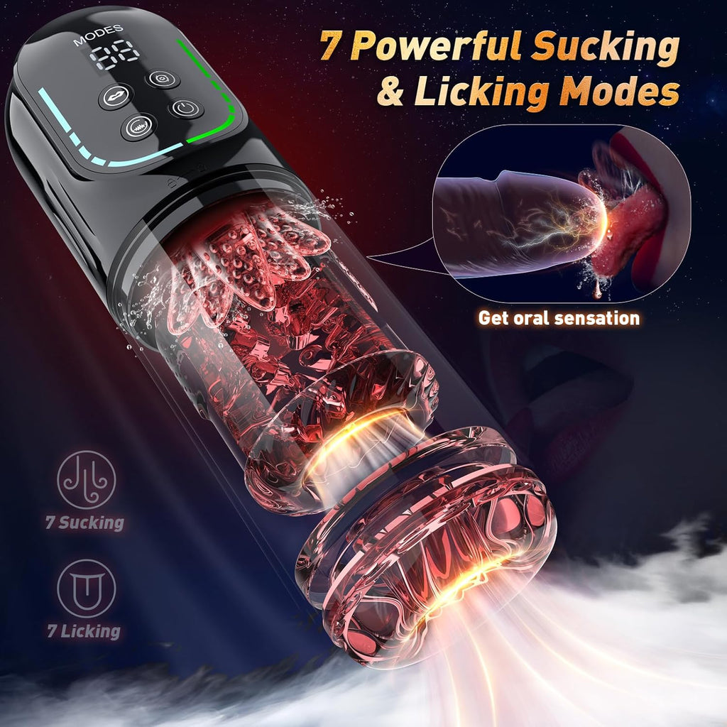 5-in-1 Automatic Thrusting & Sucking Male Masturbator