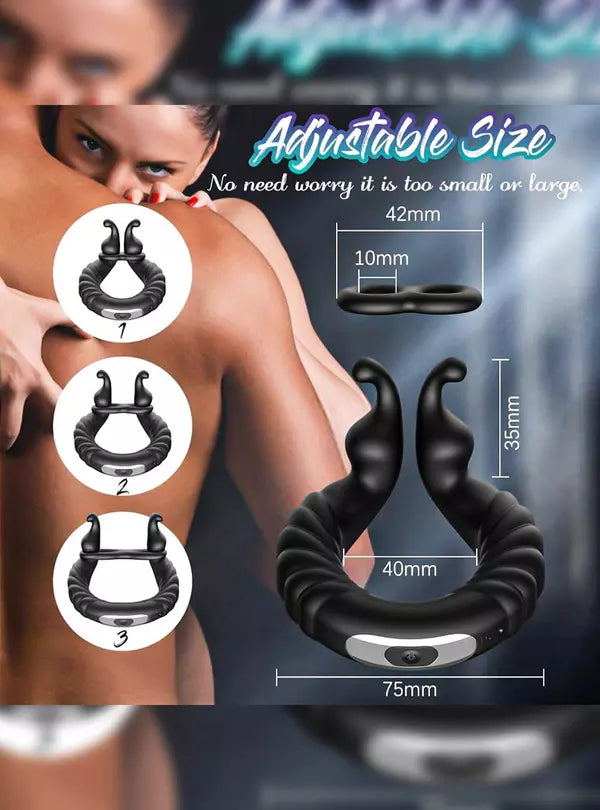 Adjustable 10 Frequency Vibration Cock Ring