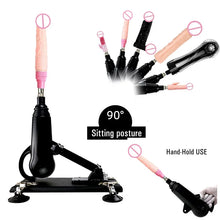Load image into Gallery viewer, Automatic Sex Machine With Dildo Strong Motor Masturbator Black Love Machines