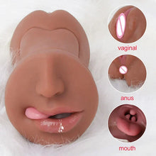 Load image into Gallery viewer, 3 In 1 Triple Holes Inverted Model Male Masturbation Cup